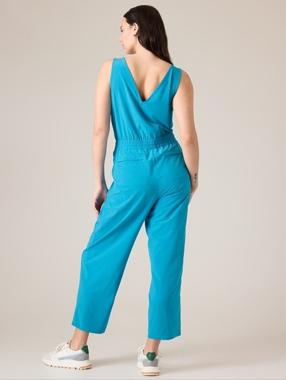 Like New! Athleta Avenue Jumpsuit, Teal - Picture 2 of 11